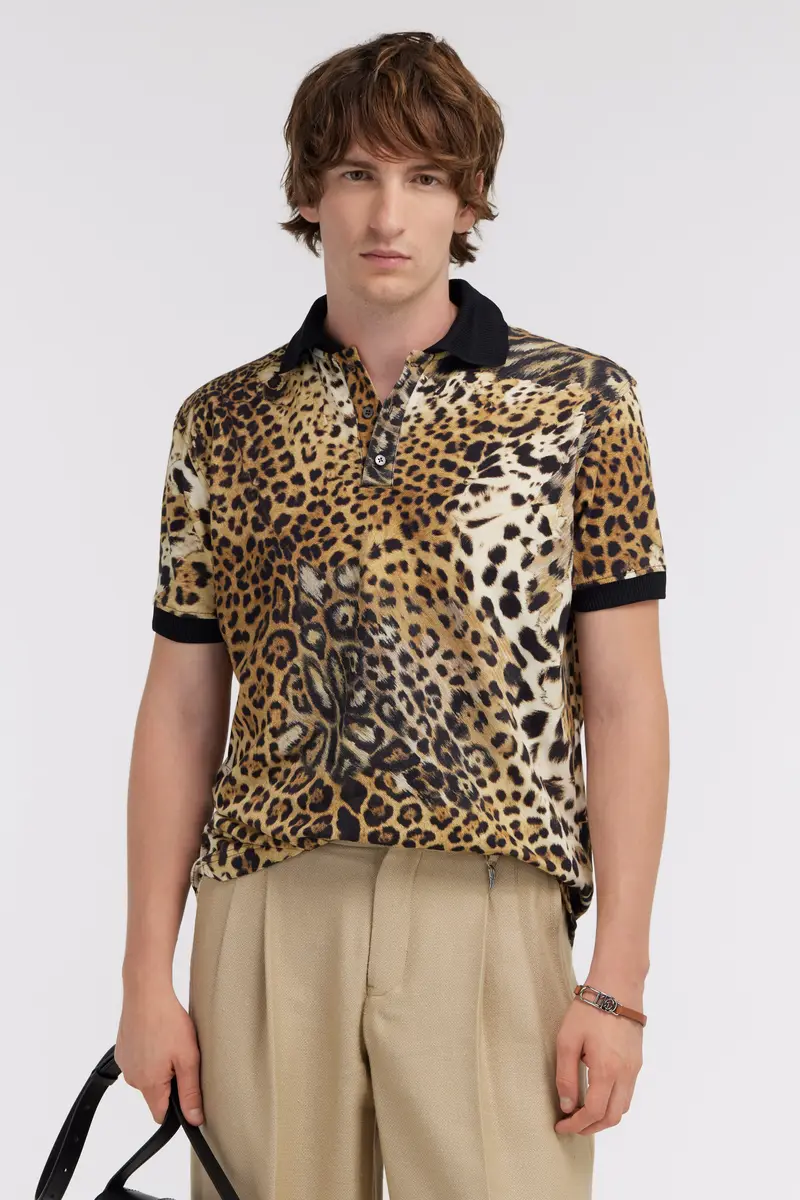 Roberto Cavalli Polo with Jaguar Skin print | Thumbnail 2 Roberto Cavalli Polo with Jaguar Skin print | Thumbnail 2