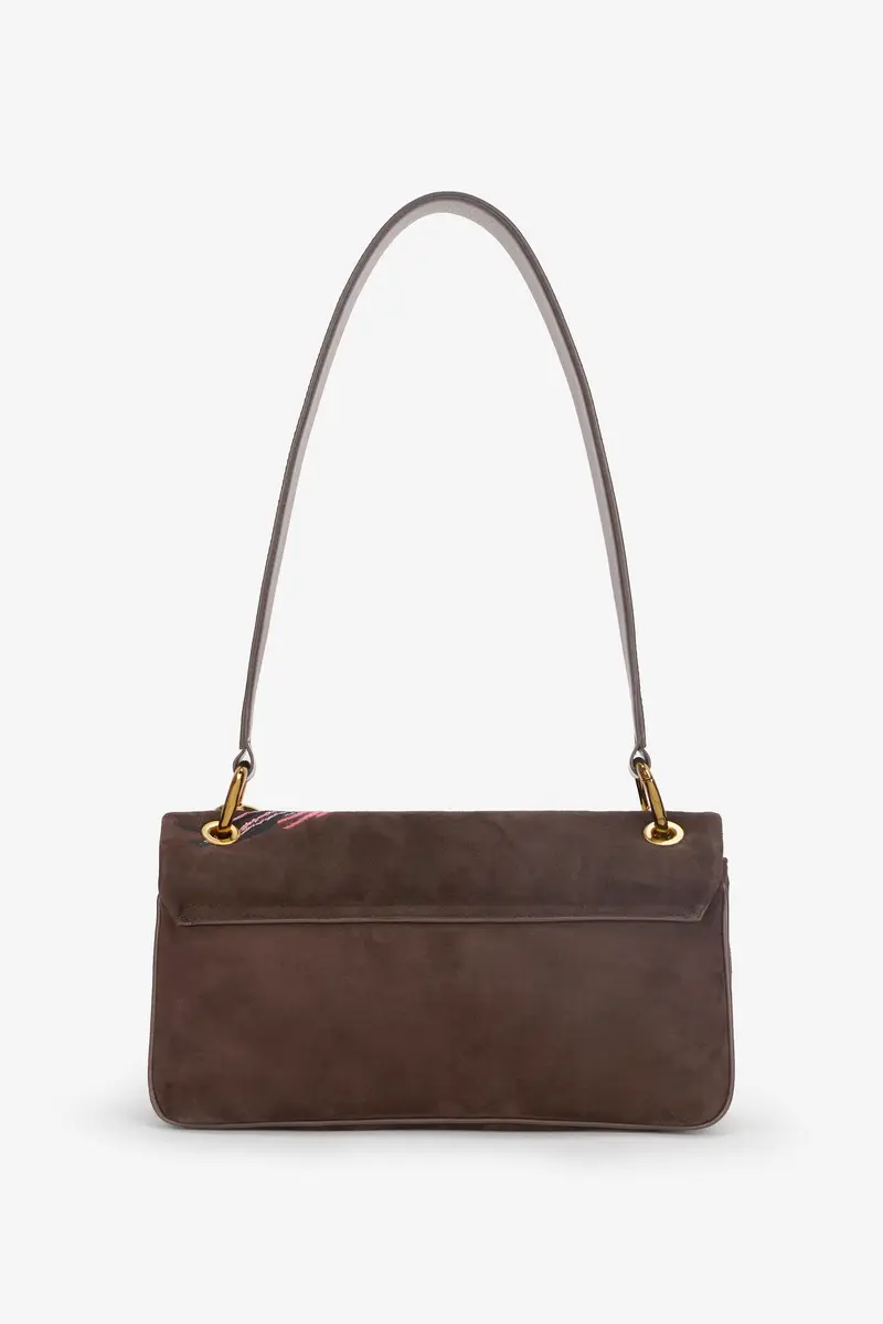 Roberto Cavalli Suede Bag With Naturalistic Pattern | Thumbnail 3 Roberto Cavalli Suede Bag With Naturalistic Pattern | Thumbnail 3