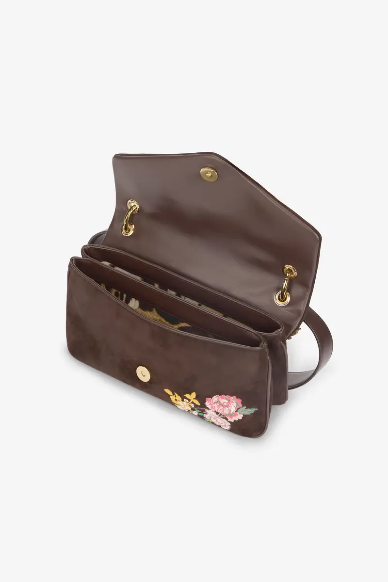 Roberto Cavalli Suede Bag With Naturalistic Pattern | Thumbnail 6 Roberto Cavalli Suede Bag With Naturalistic Pattern | Thumbnail 6