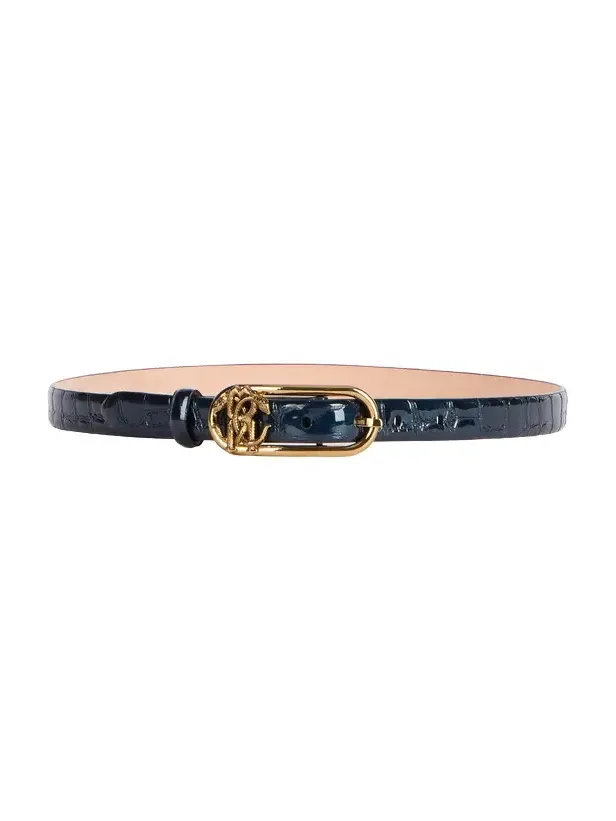 Roberto Cavalli Belt With Crocodile Print And Glitter