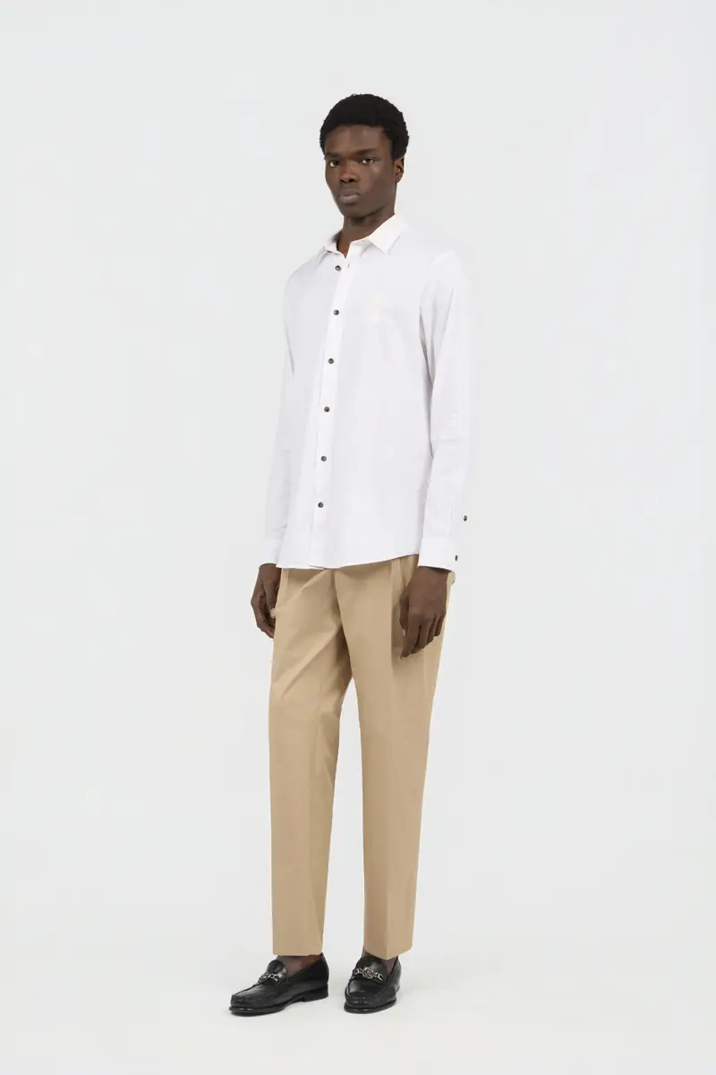 Roberto Cavalli White Shirt with Monogram RC Embroidery | Thumbnail 6 Roberto Cavalli White Shirt with Monogram RC Embroidery | Thumbnail 6