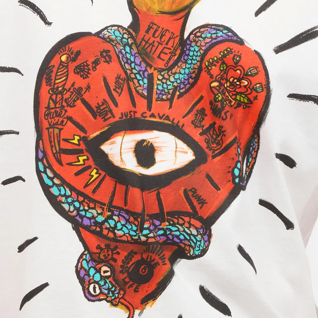 Roberto Cavalli T-Shirt With Heart | Thumbnail 4