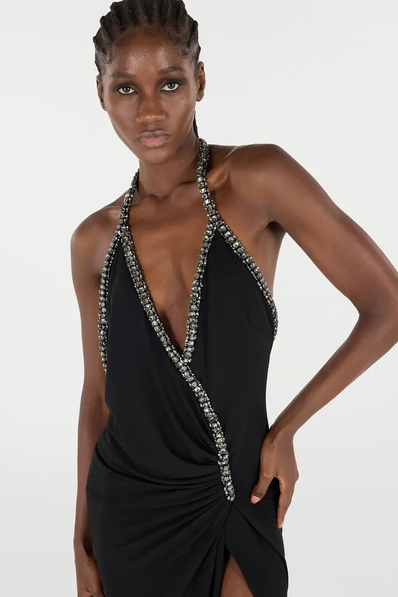 Roberto Cavalli Long Dress With Rhinestones | Thumbnail 4