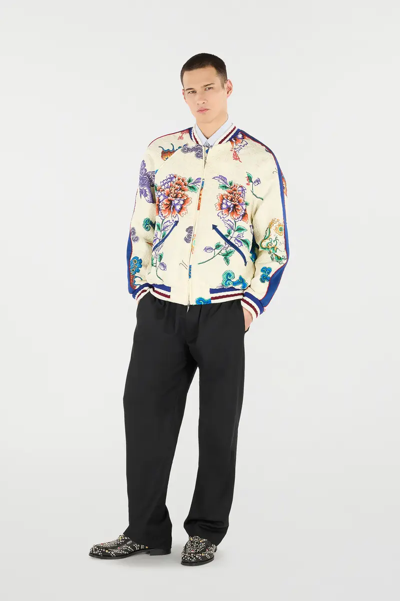 Roberto Cavalli Bomber Jacket With Dragon, Flowers And Butterflies | Thumbnail 7 Roberto Cavalli Bomber Jacket With Dragon, Flowers And Butterflies | Thumbnail 7