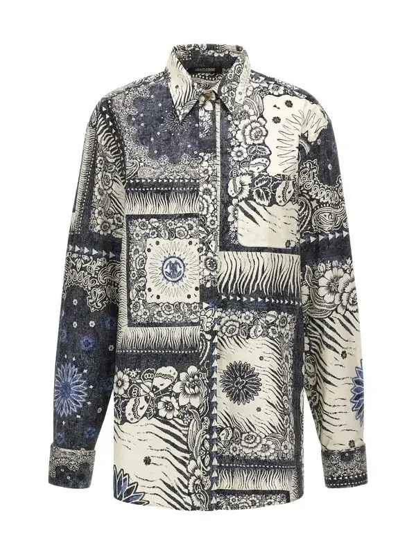 Roberto Cavalli Bandana Print Dress Shirt