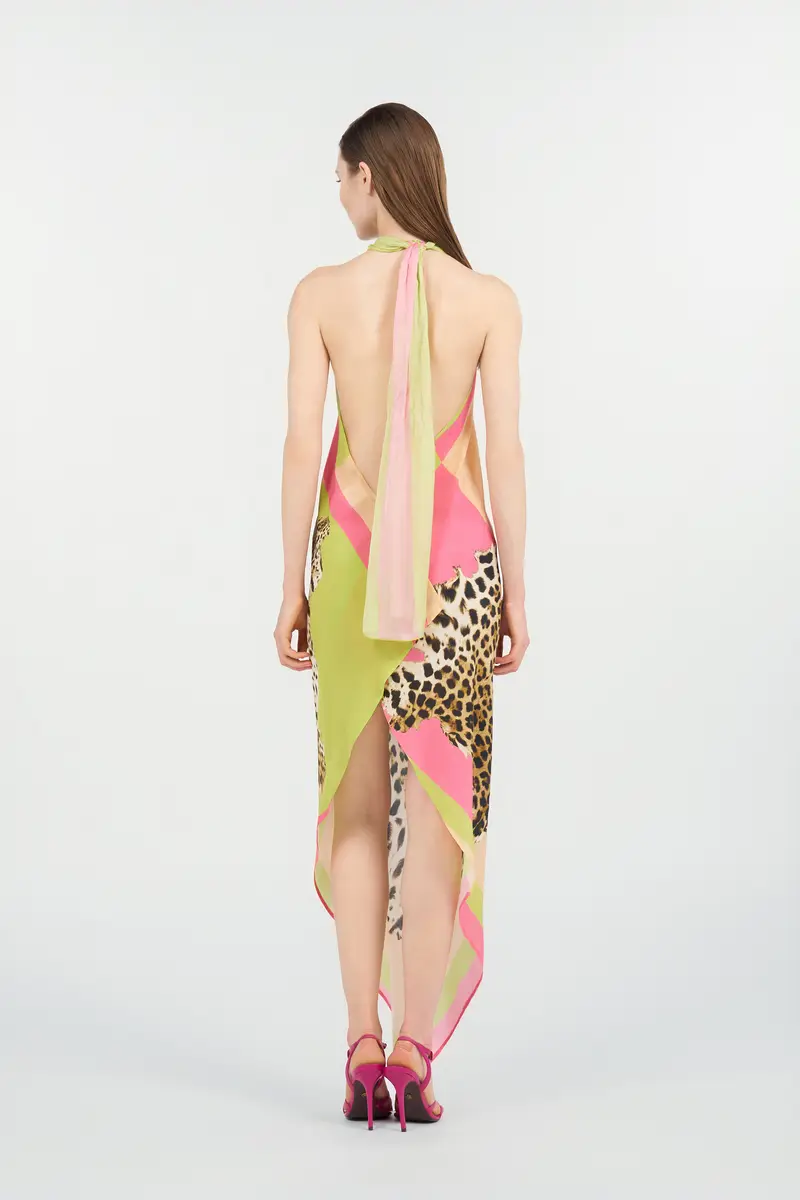 Roberto Cavalli Cavalli Pop Print Silk Dress | Thumbnail 3 Roberto Cavalli Cavalli Pop Print Silk Dress | Thumbnail 3