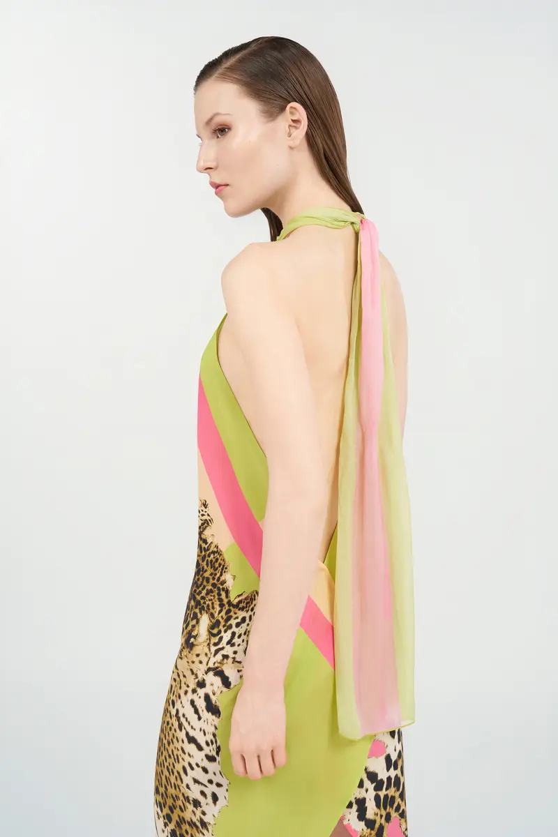 Roberto Cavalli Cavalli Pop Print Silk Dress | Thumbnail 6 Roberto Cavalli Cavalli Pop Print Silk Dress | Thumbnail 6