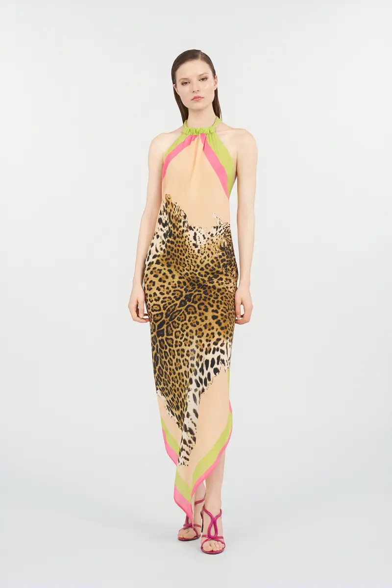 Roberto Cavalli Cavalli Pop Print Silk Dress | Thumbnail 7 Roberto Cavalli Cavalli Pop Print Silk Dress | Thumbnail 7