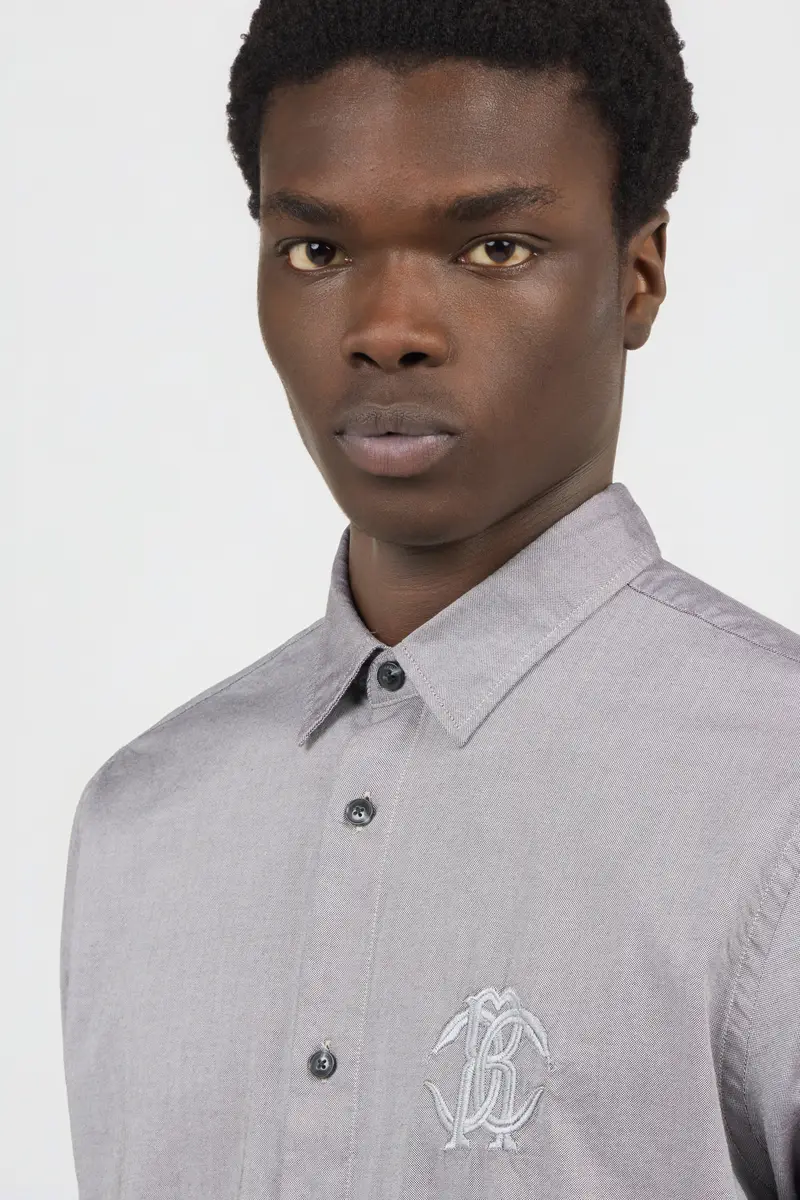 Roberto Cavalli Grey Shirt with Monogram RC Embroidery | Thumbnail 4