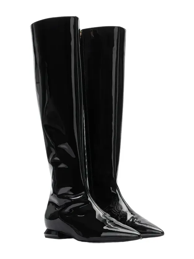 Black Patent Leather Boots Black Patent Leather Boots