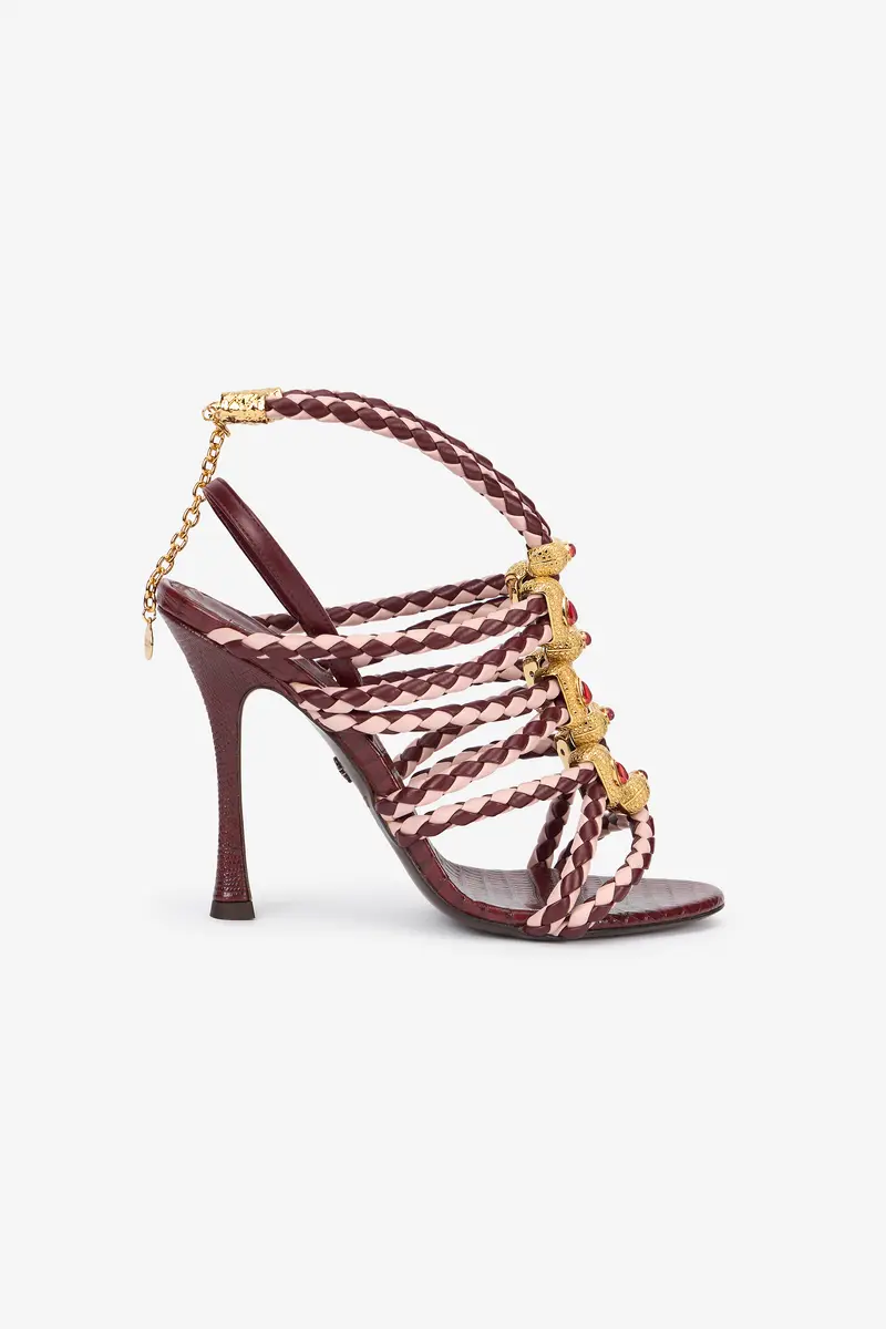 Roberto Cavalli Red And White Sandals With Jewel Details | Thumbnail 2