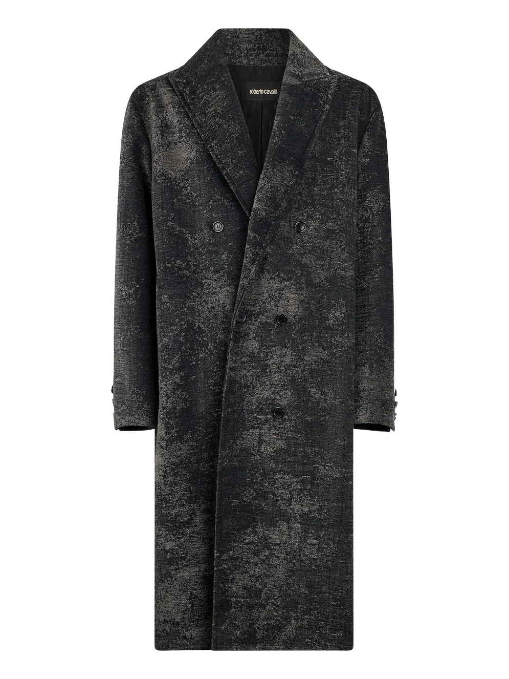 Double-Breasted Coat with Distressed Effect Double-Breasted Coat with Distressed Effect