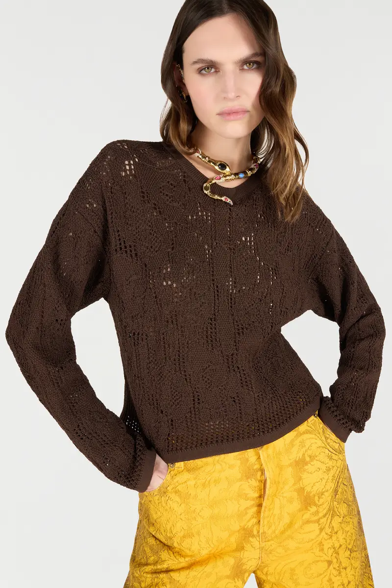 Roberto Cavalli Crochet Effect Sweater | Thumbnail 4