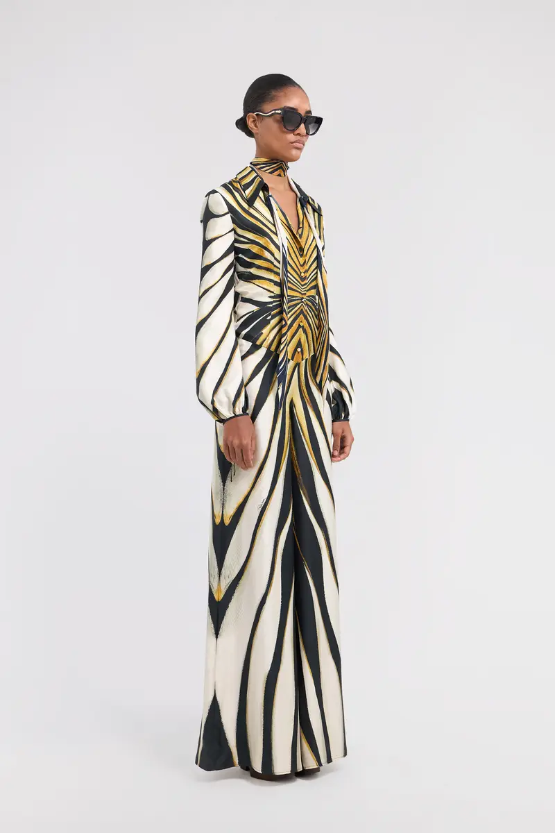 Roberto Cavalli Ray Of Gold Print Silk Jumpsuit | Thumbnail 2 Roberto Cavalli Ray Of Gold Print Silk Jumpsuit | Thumbnail 2