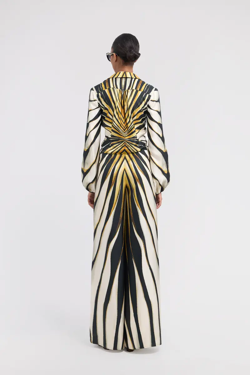 Roberto Cavalli Ray Of Gold Print Silk Jumpsuit | Thumbnail 3 Roberto Cavalli Ray Of Gold Print Silk Jumpsuit | Thumbnail 3