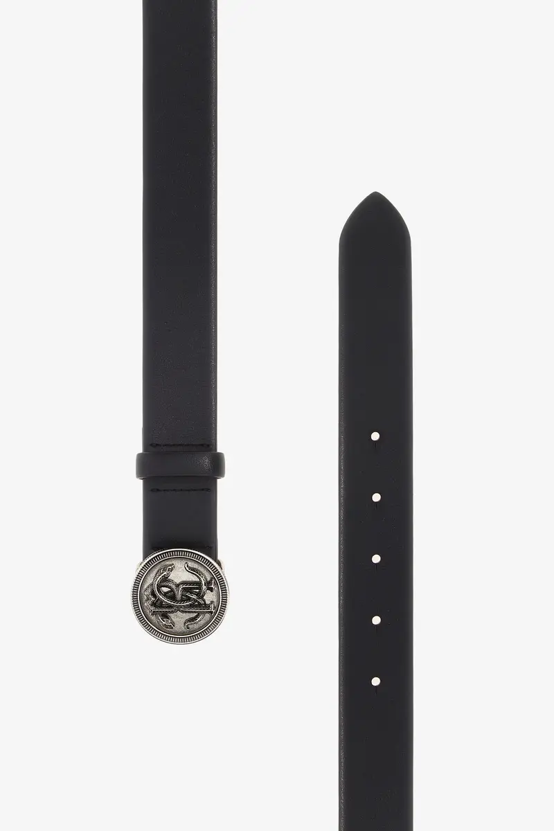 Roberto Cavalli Leather Belt with Logo RC Buckle | Thumbnail 2 Roberto Cavalli Leather Belt with Logo RC Buckle | Thumbnail 2