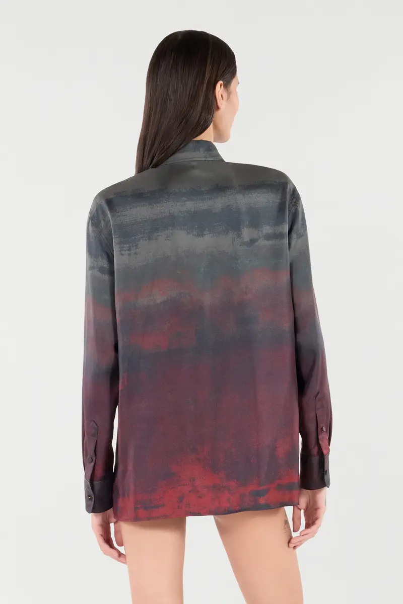 Roberto Cavalli Silk Shirt With A Mottled Effect | Thumbnail 3 Roberto Cavalli Silk Shirt With A Mottled Effect | Thumbnail 3