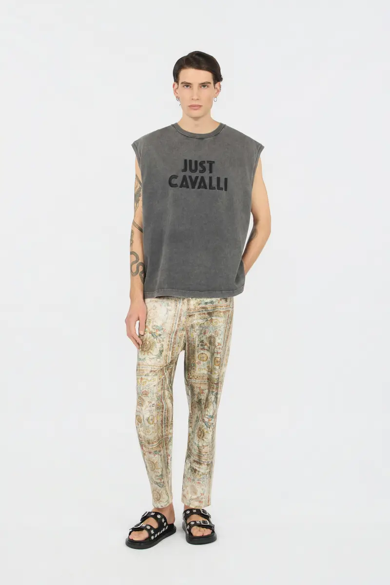 Roberto Cavalli Grey T-shirt With Logo | Thumbnail 6