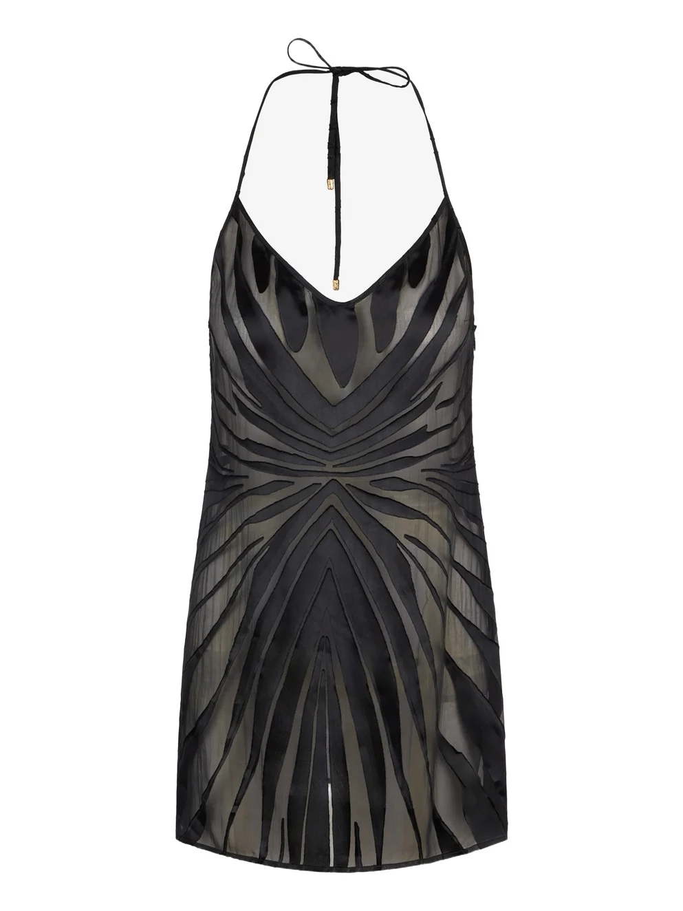 Mini Slip Dress With Ray Devoré Print Mini Slip Dress With Ray Devoré Print