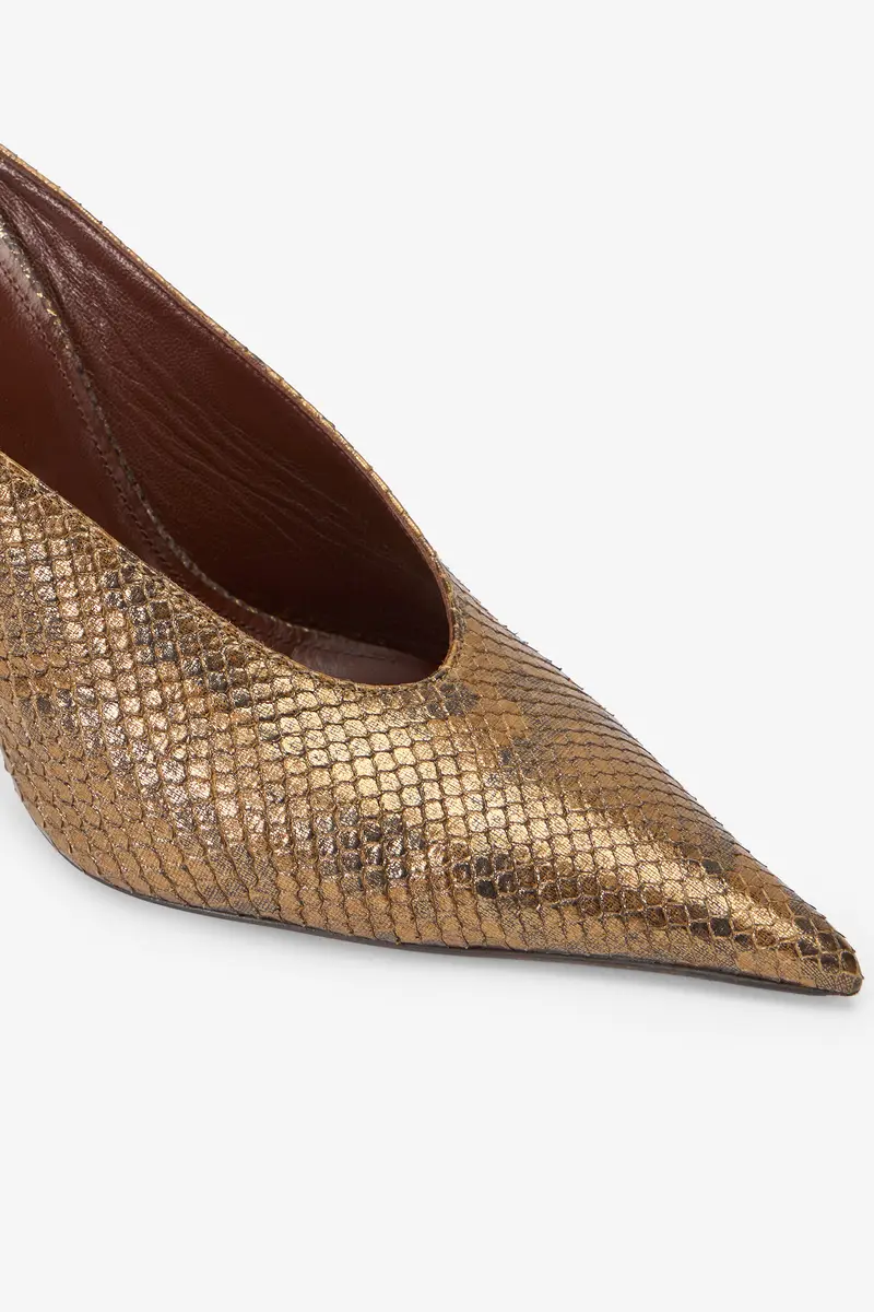 Roberto Cavalli Mules with Gold Python Snake Motif | Thumbnail 5