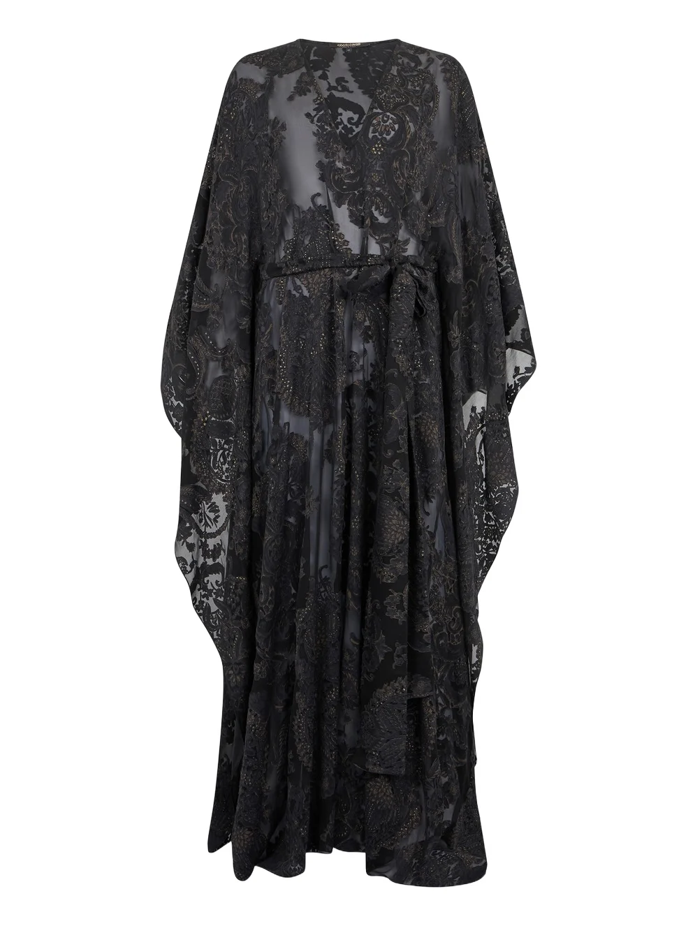 Sheer Silk Kaftan in Ornamental