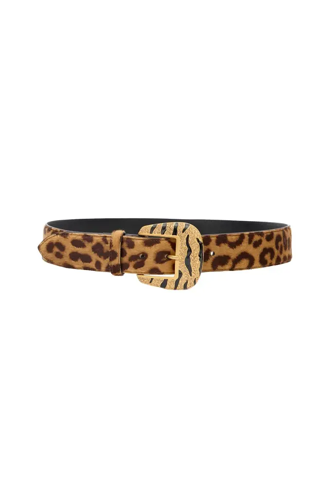 Roberto Cavalli Leopard Belt With Bejeweled Buckle | Image 1 Roberto Cavalli Leopard Belt With Bejeweled Buckle | Image 1