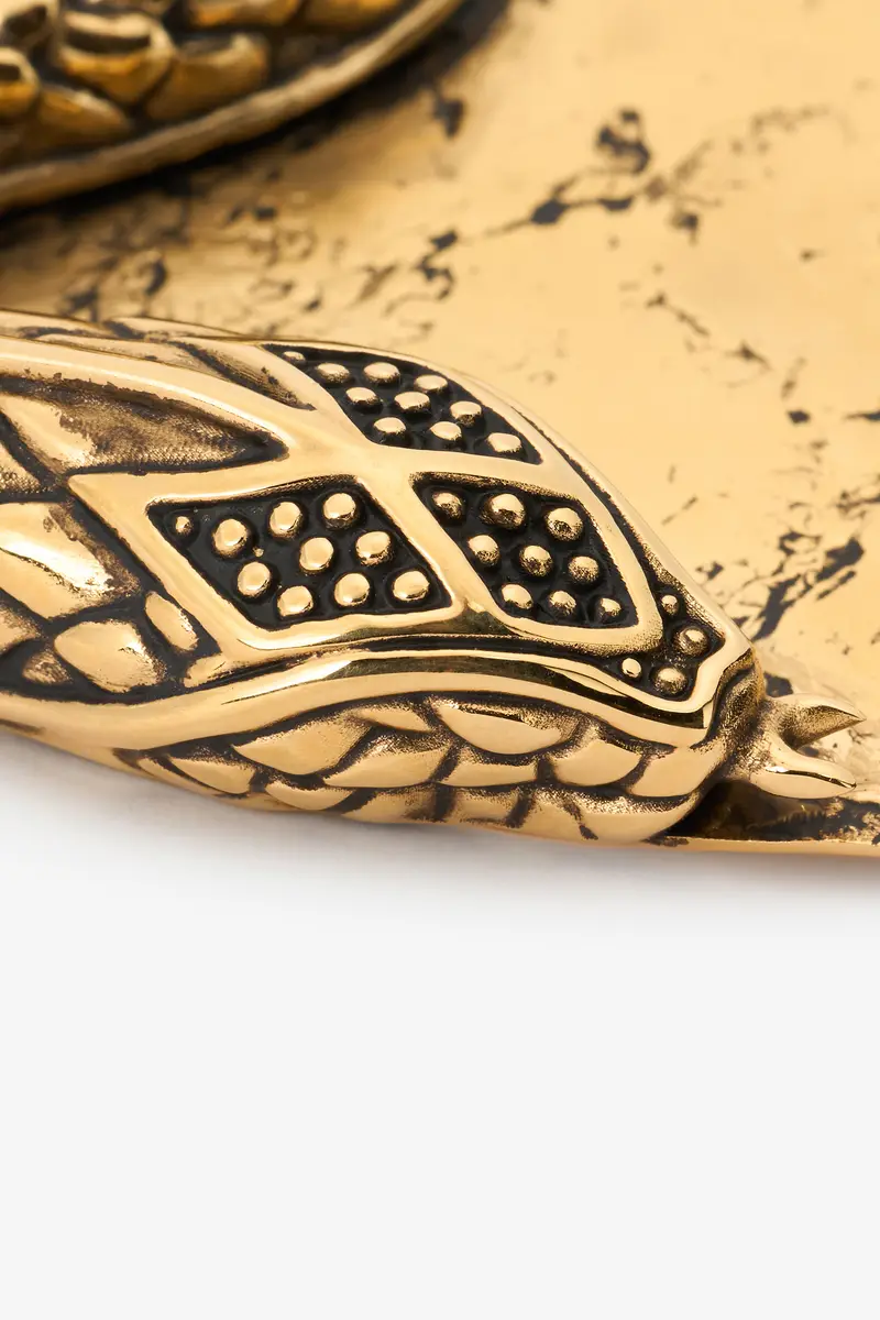 Roberto Cavalli Antique Gold Choker Necklace with Snake | Thumbnail 5