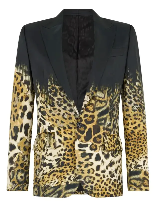 Roberto Cavalli Jaguar Skin print blazer