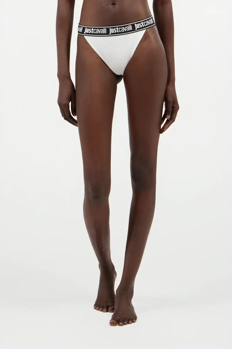 Roberto Cavalli Two-Pack White Cotton Panties With Logo Waistband | Thumbnail 2 Roberto Cavalli Two-Pack White Cotton Panties With Logo Waistband | Thumbnail 2