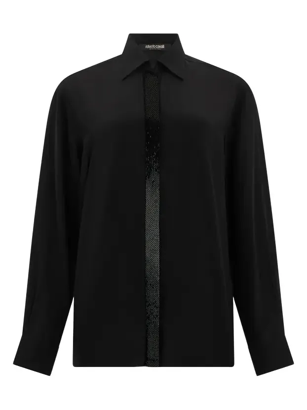 Silk Shirt with Shimmering Detail Silk Shirt with Shimmering Detail