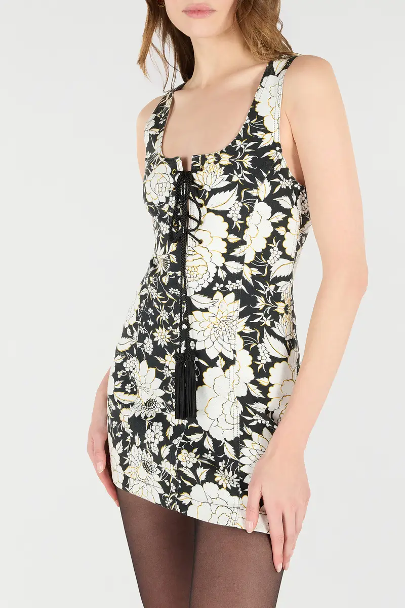 Roberto Cavalli Mini Dress With All-Over Floral Print | Thumbnail 5