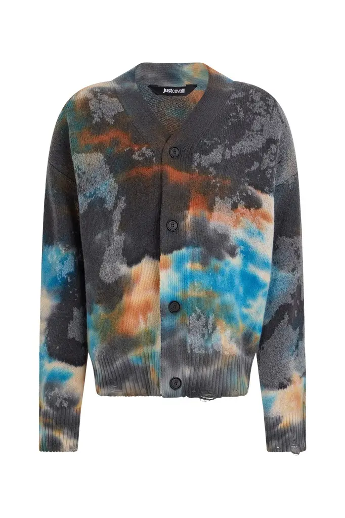 Roberto Cavalli Multicolor sweater with Rusty Stain print | Image 1 Roberto Cavalli Multicolor sweater with Rusty Stain print | Image 1