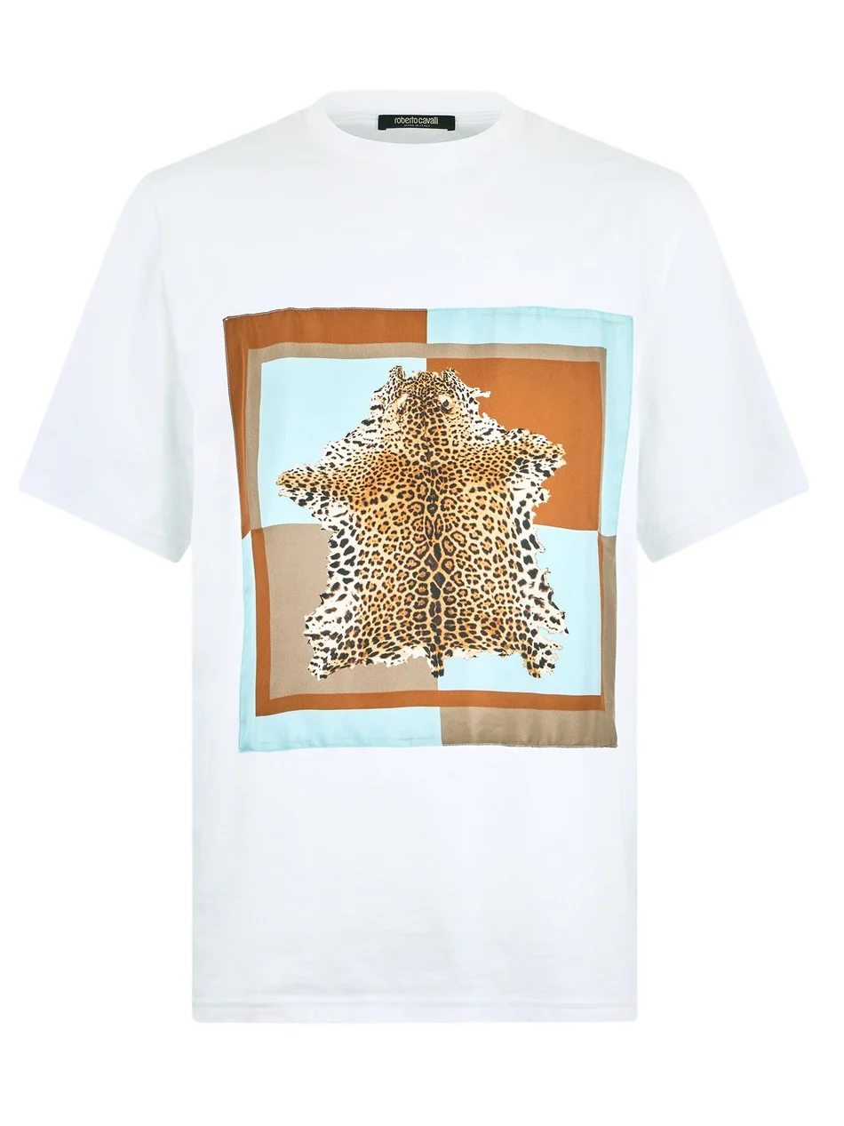 Leopard-print cotton T-shirt Leopard-print cotton T-shirt