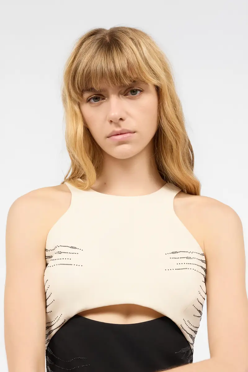 Roberto Cavalli Two-Tone Mini Dress With Cut-Out | Thumbnail 4