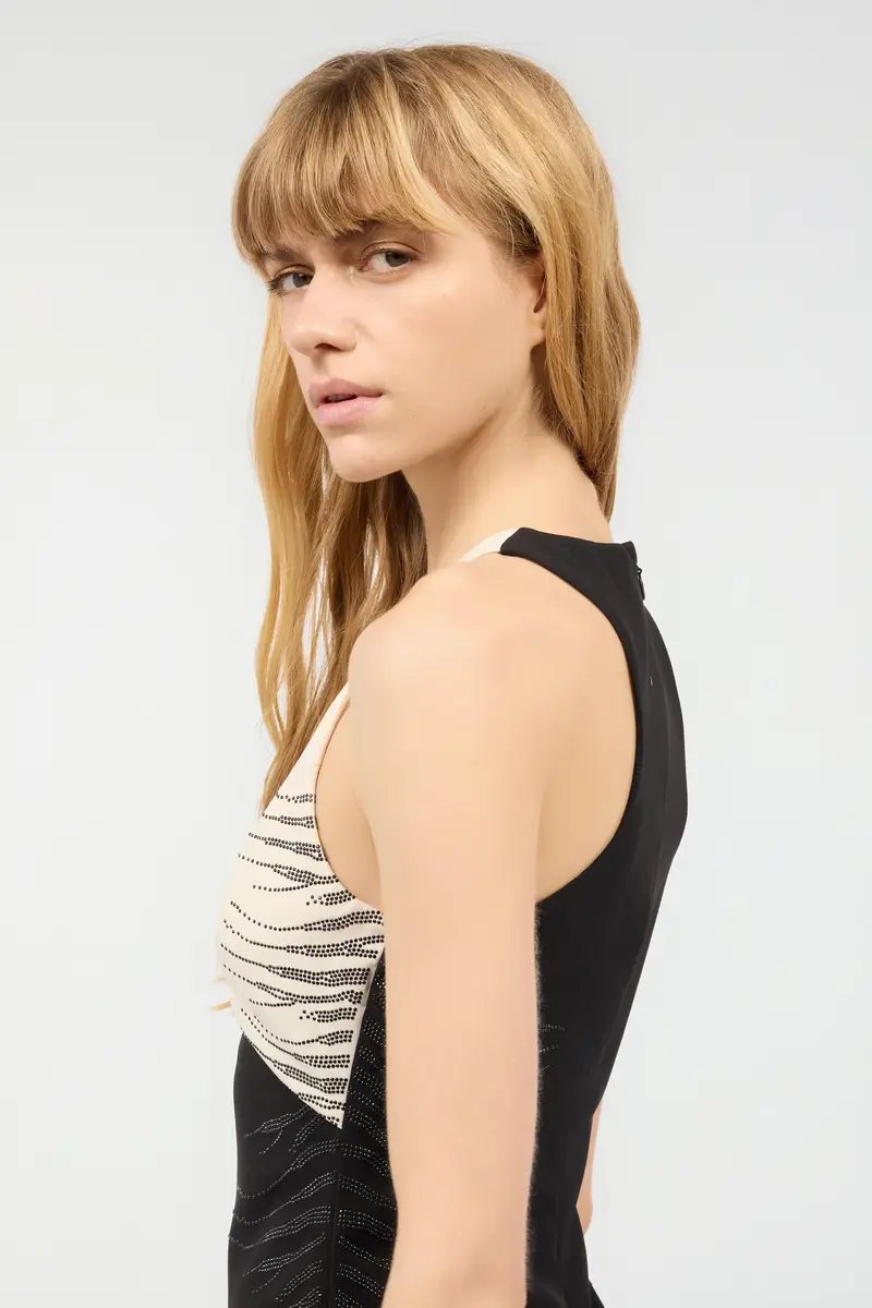 Roberto Cavalli Two-Tone Mini Dress With Cut-Out | Thumbnail 5