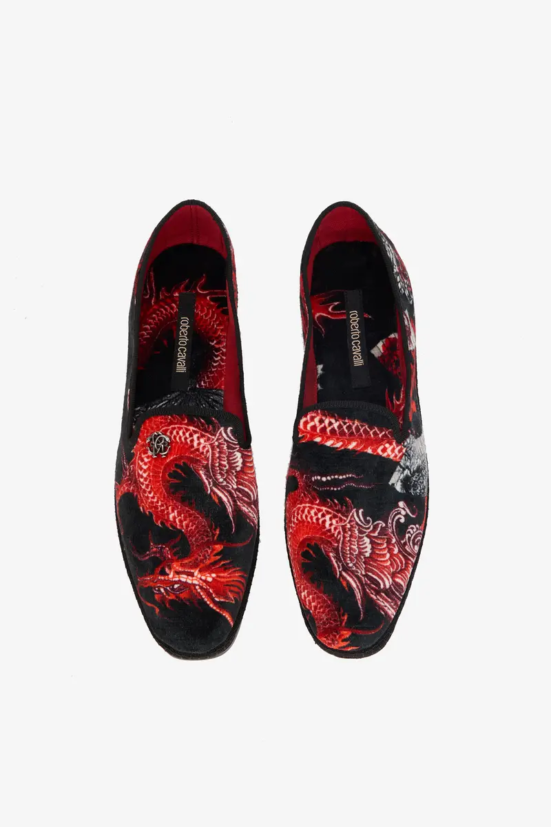 Roberto Cavalli Embroidered Velvet Loafers | Thumbnail 6
