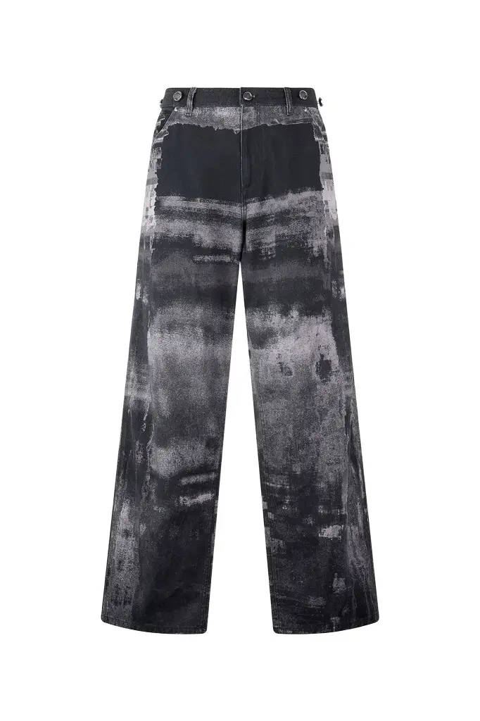 Roberto Cavalli Pure Cotton Pants With A Used Effect | Image 1 Roberto Cavalli Pure Cotton Pants With A Used Effect | Image 1