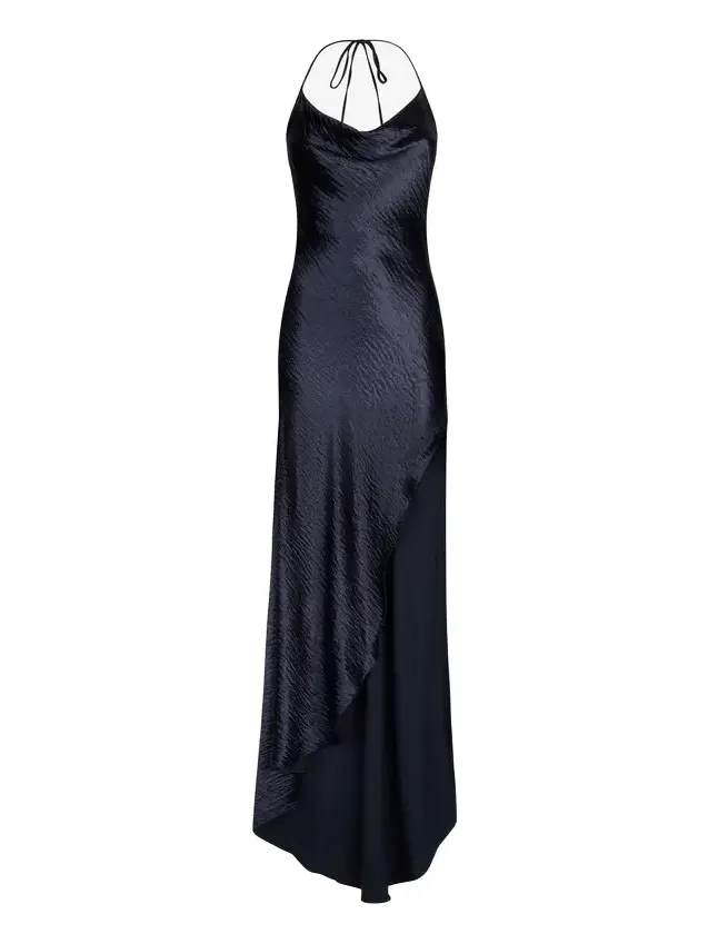 Long Dress with Cowl Neck