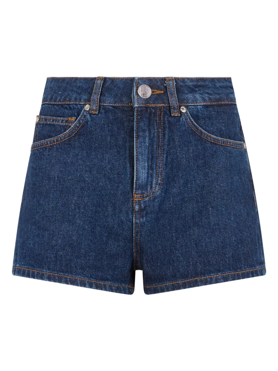 Jeans Shorts Blue With Crystal Monogram RC
