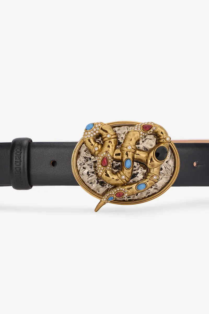 Roberto Cavalli Slim Belt With Snake Buckle | Thumbnail 3