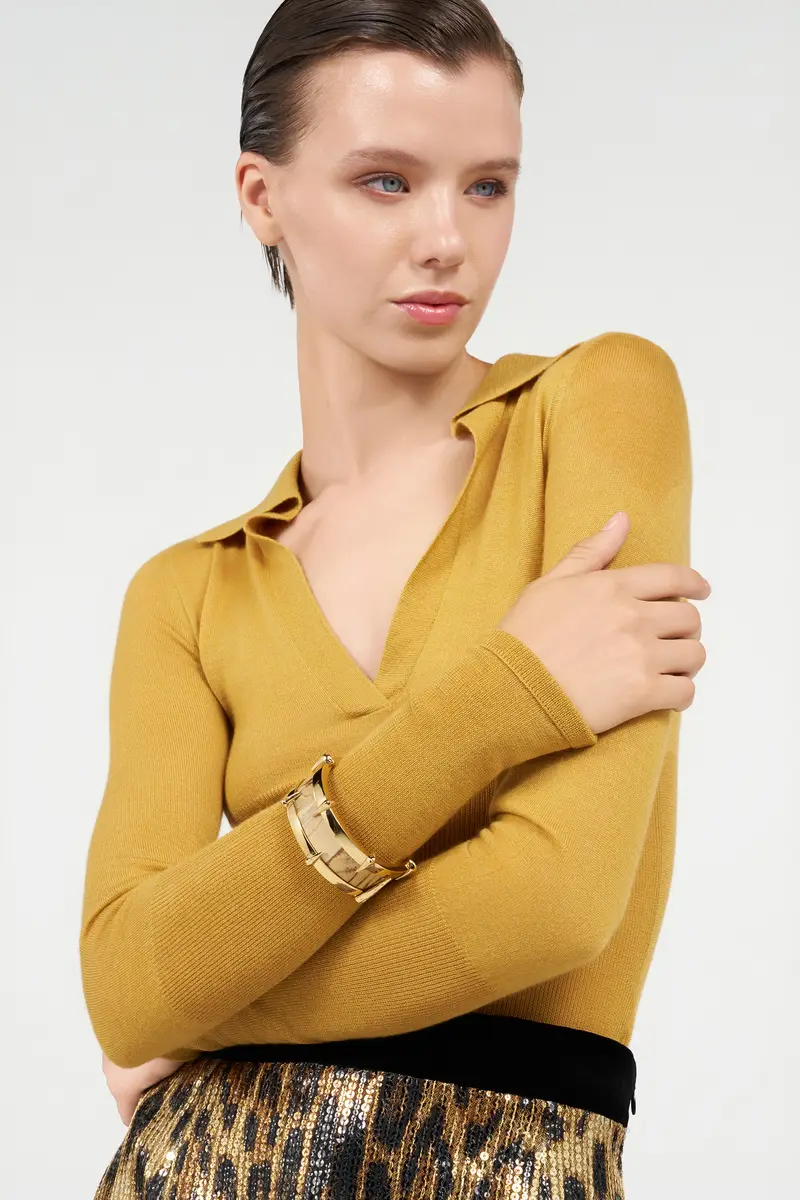 Roberto Cavalli Gold-Tone Bracelet With Semiprecious Stone And Spikes | Thumbnail 2