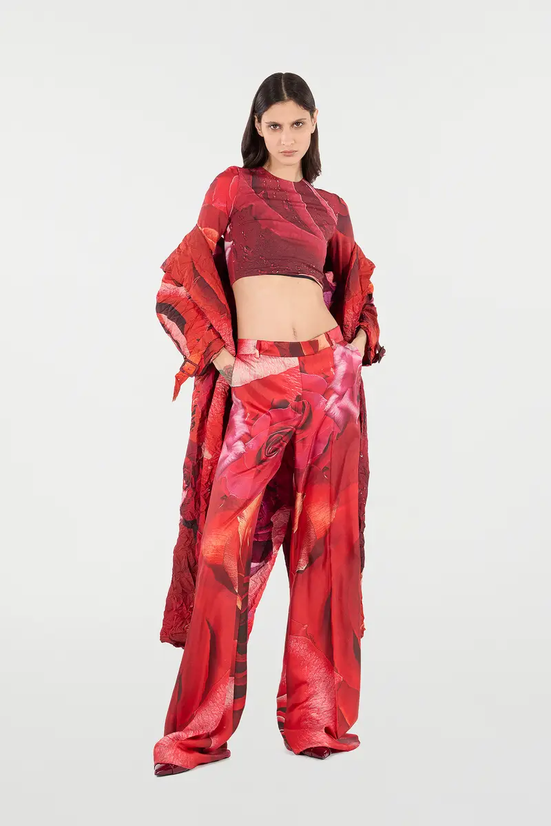 Roberto Cavalli Rose-Print Pants | Thumbnail 7