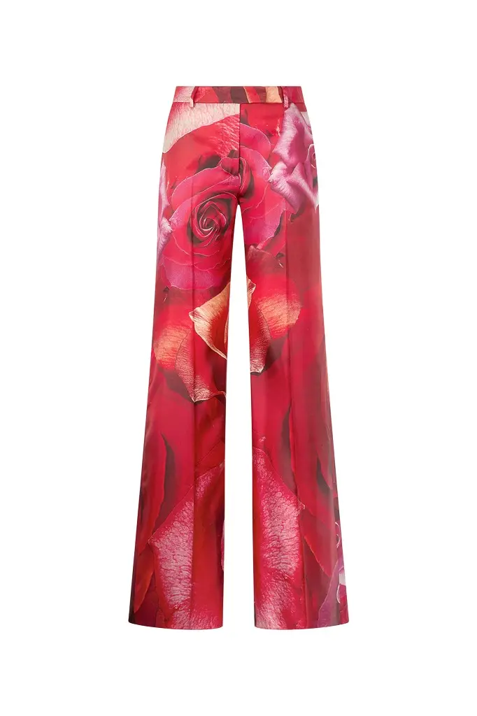 Roberto Cavalli Rose-Print Pants