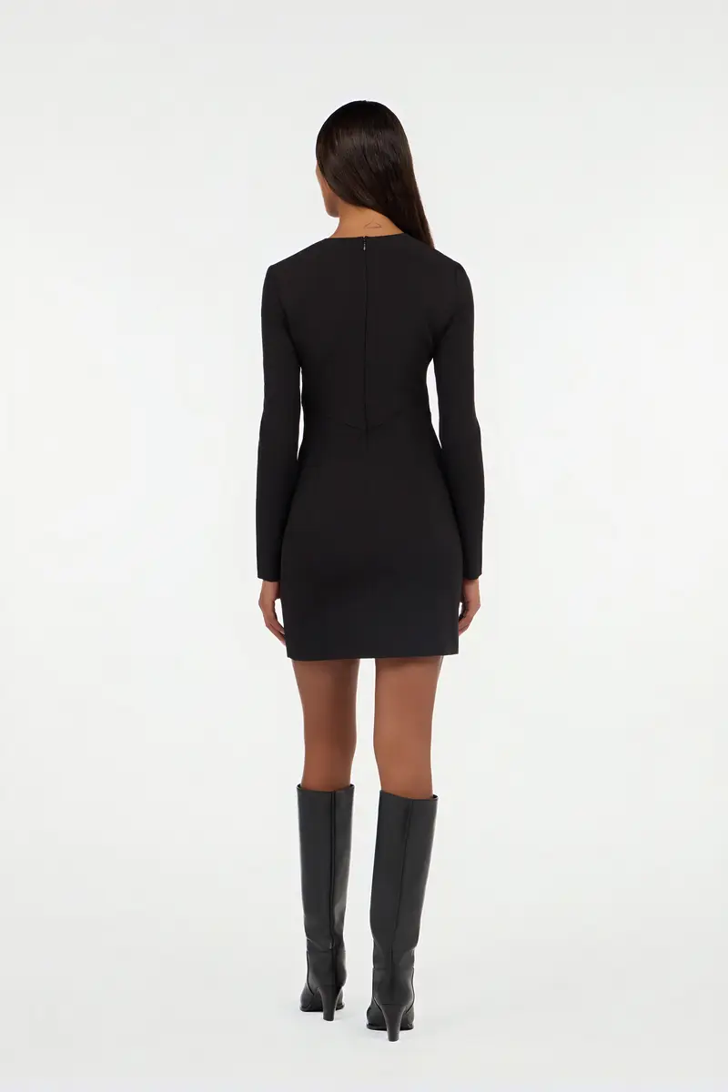 Roberto Cavalli Short dress with long sleeves and cut-out | Thumbnail 3 Roberto Cavalli Short dress with long sleeves and cut-out | Thumbnail 3
