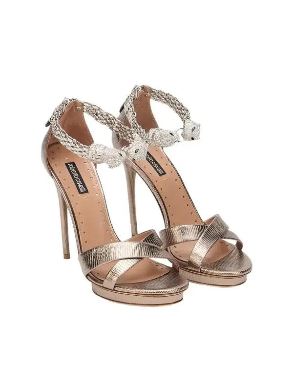 Roar Silver Leather Sandals Roar Silver Leather Sandals