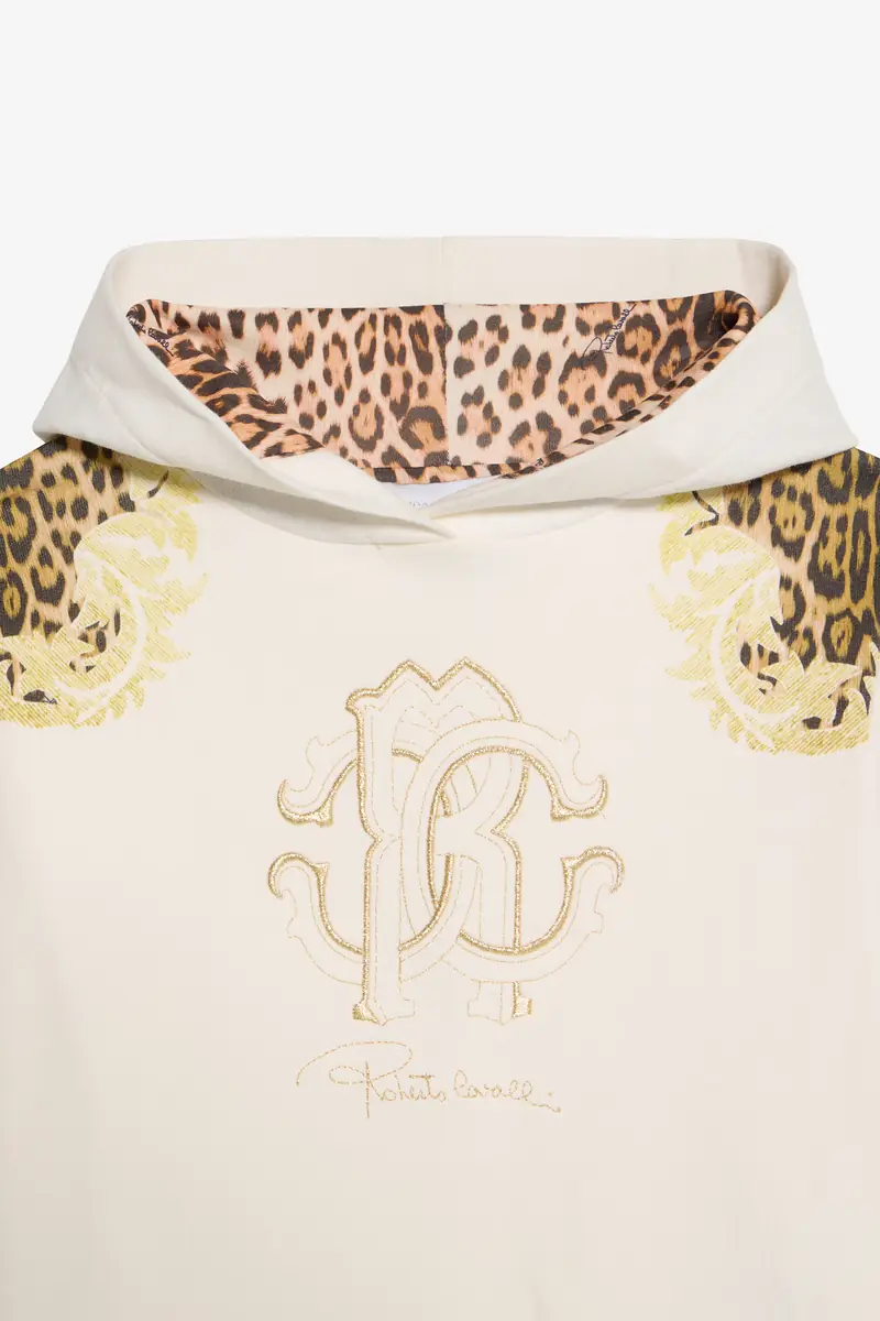 Roberto Cavalli Leopard And Baroque Print Sweatshirt Dress | Thumbnail 4 Roberto Cavalli Leopard And Baroque Print Sweatshirt Dress | Thumbnail 4