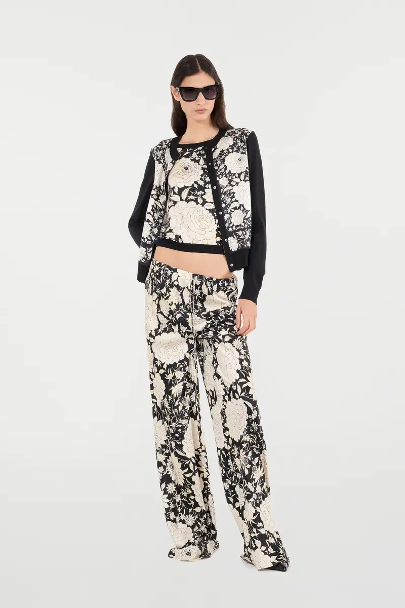Roberto Cavalli Pure Silk Pants With Floral Print | Thumbnail 7 Roberto Cavalli Pure Silk Pants With Floral Print | Thumbnail 7