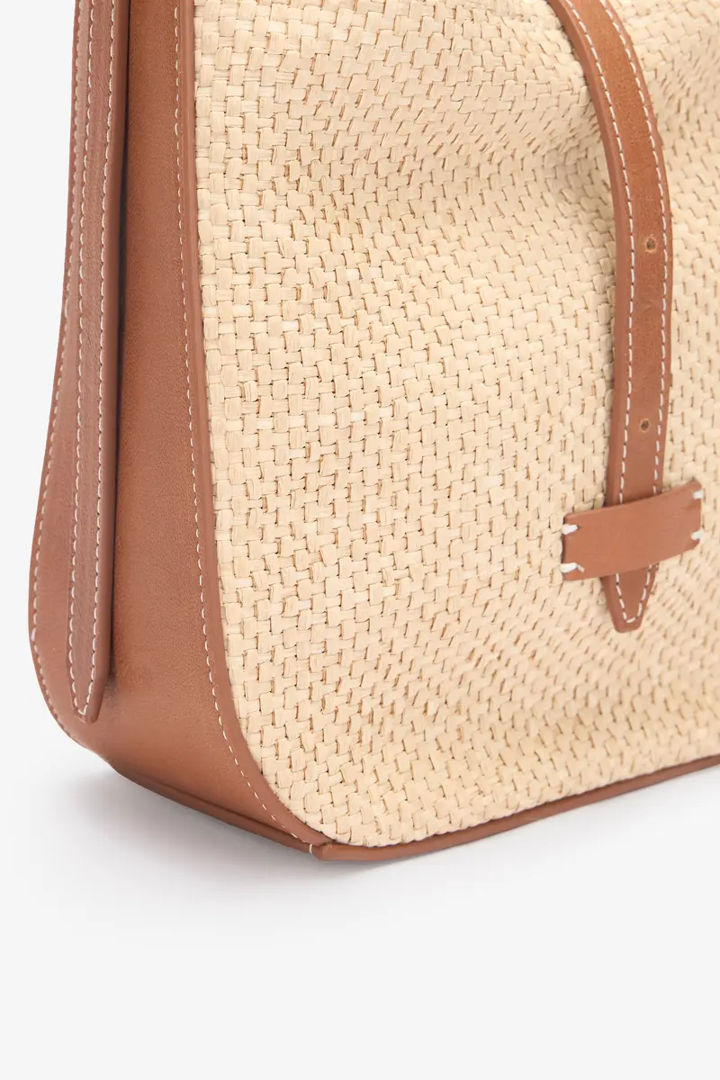 Roberto Cavalli Beige Woven Medium Shoulder Bag | Thumbnail 4 Roberto Cavalli Beige Woven Medium Shoulder Bag | Thumbnail 4