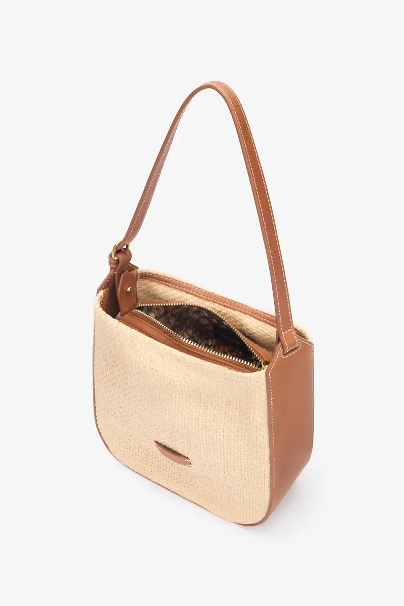 Roberto Cavalli Beige Woven Medium Shoulder Bag | Thumbnail 6 Roberto Cavalli Beige Woven Medium Shoulder Bag | Thumbnail 6