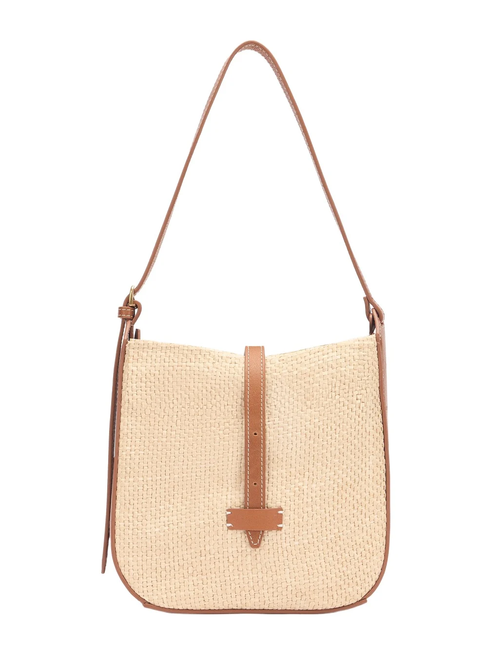Beige Woven Medium Shoulder Bag Beige Woven Medium Shoulder Bag